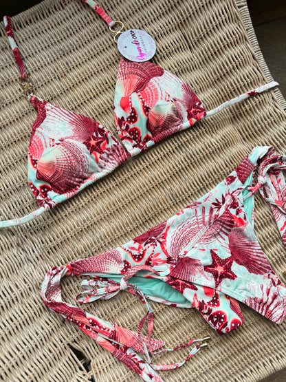 Bikini Set 3 piezas Estampado 👙